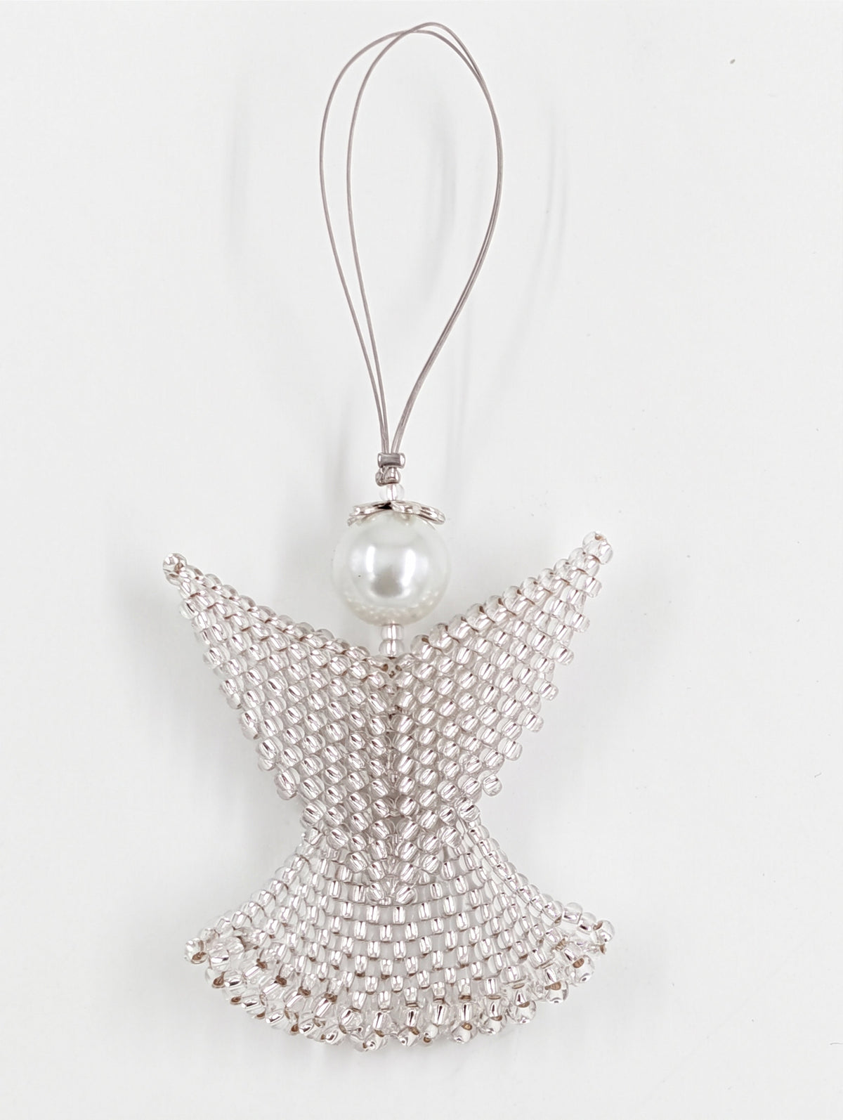 3D Hand-Beaded Angel Christmas Ornament - Assorted Colors