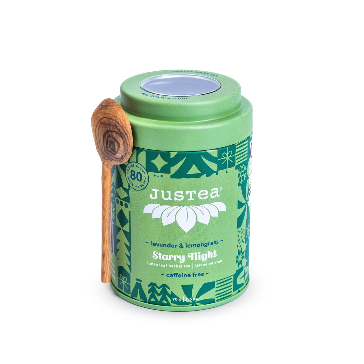 Starry Night Tea Tin & Spoon