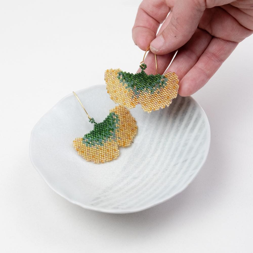 Golden Ginkgo Earrings
