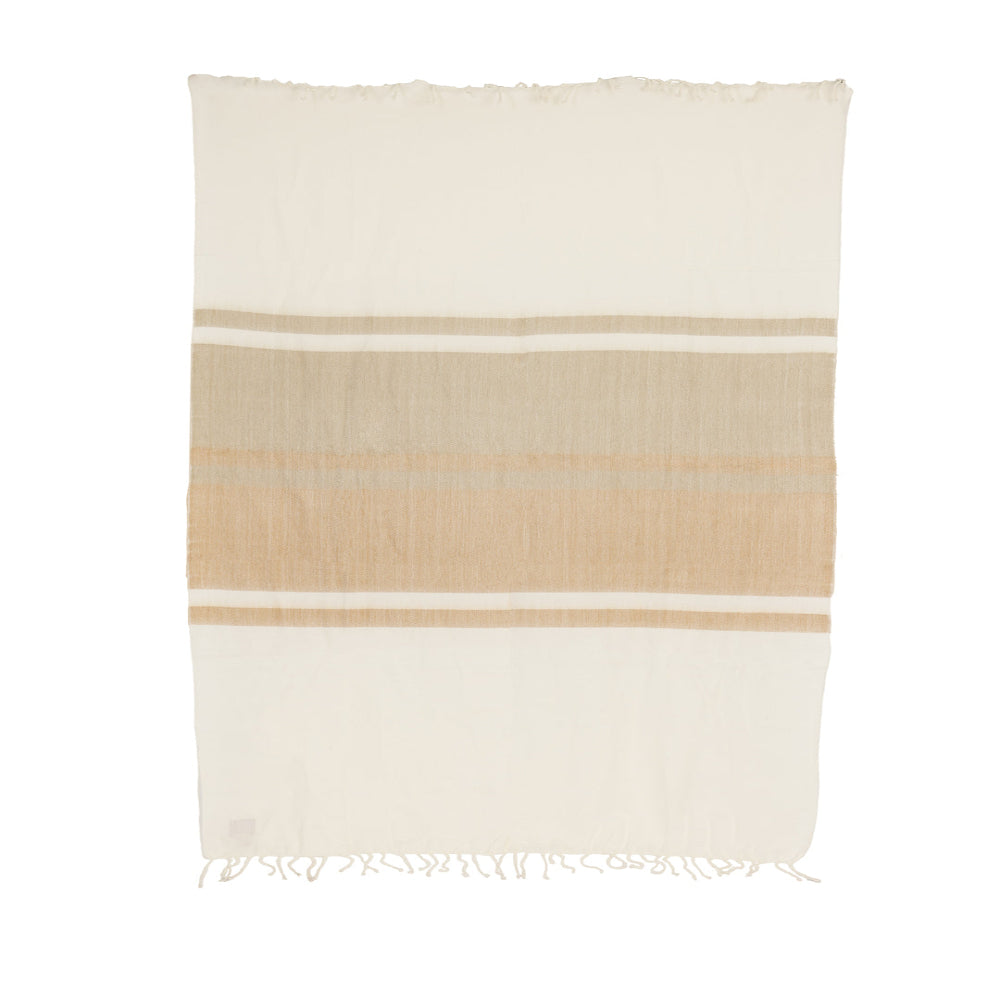 Handwoven Alpaca Throw Blanket | Tobacco & Wheat | Kallpa Collection