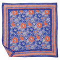 Hand Dyed Batik Bandana, 100% Soft Cotton, Sunset Sky, Blue, Orange