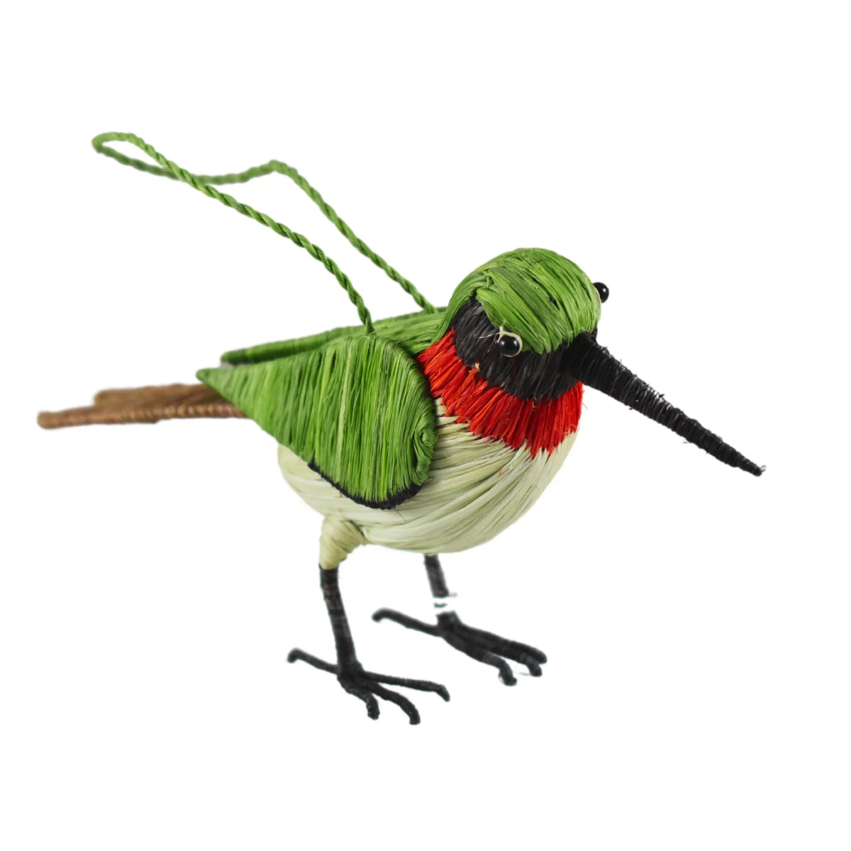 Ruby-Throated Hummingbird - Fair Trade Ornament - Woven By Peruvian Amazon Artisans
