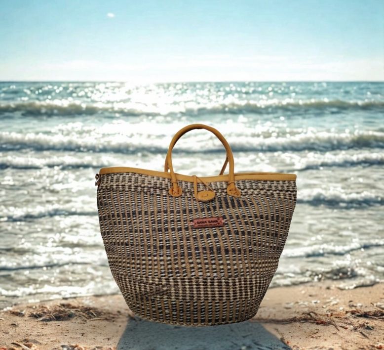 Rooted Heritage Life Handmade Sisal Straw Basket Tote