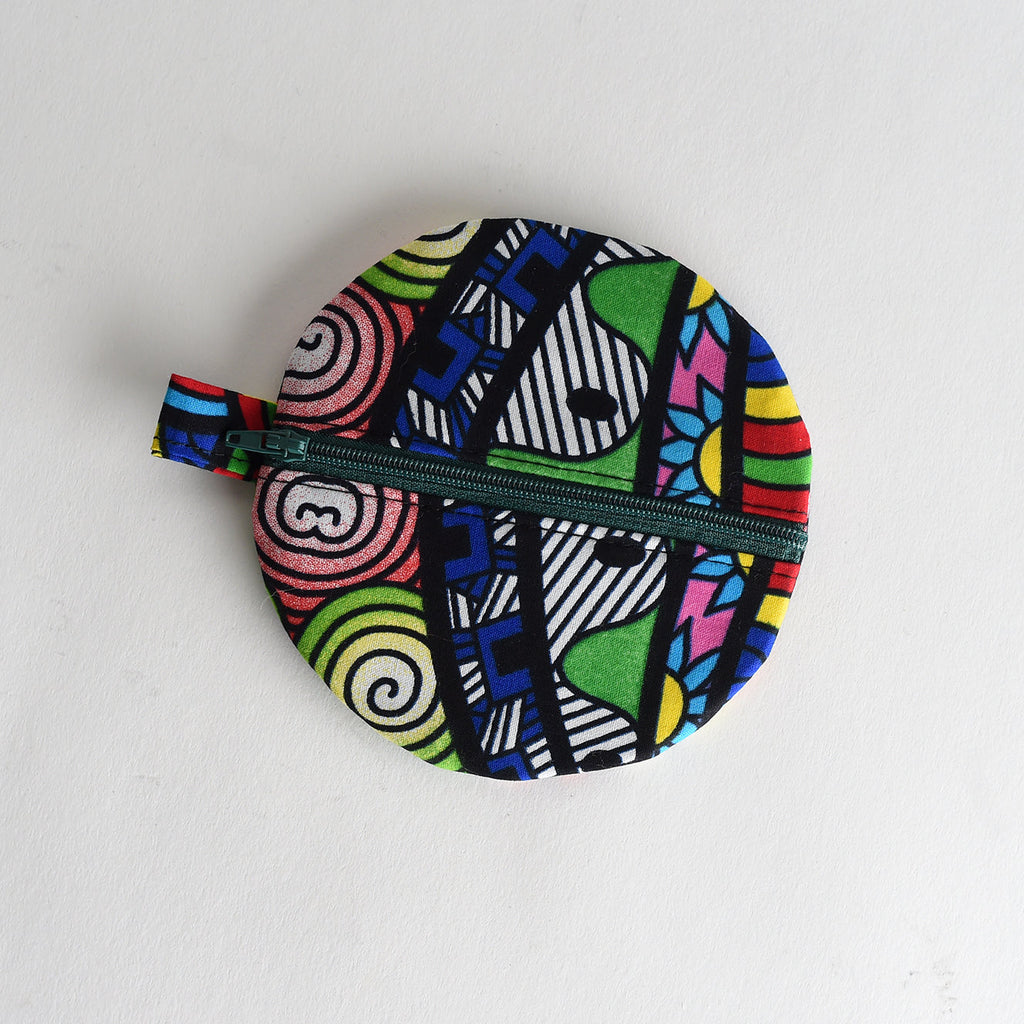 Handmade Round Fabric Coin Purse