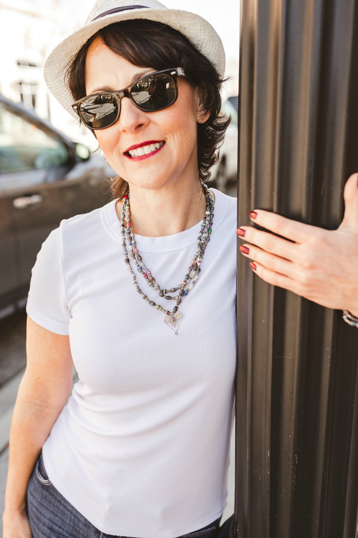 3 Strand Healing Hearts Statement Necklace
