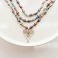 3 Strand Healing Hearts Statement Necklace