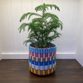 round 'catch all' / plant pots ~ multicolor stripes