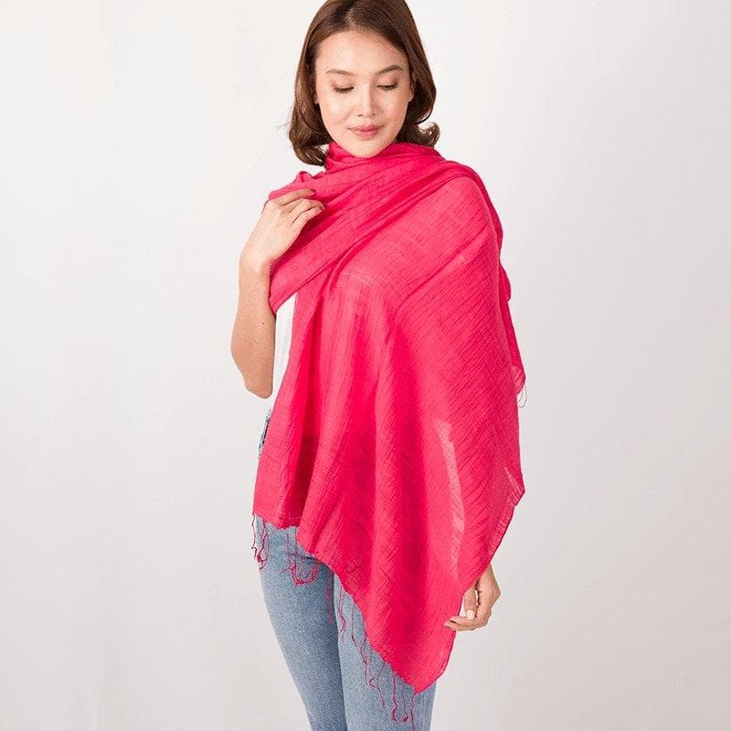 Lightweight Cotton and Silk Shawl