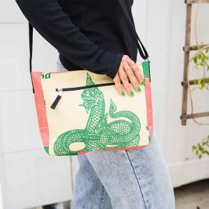 Medium Recycled Cement Crossbody Bag