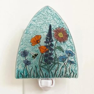 Wildflowers Glass Night Light